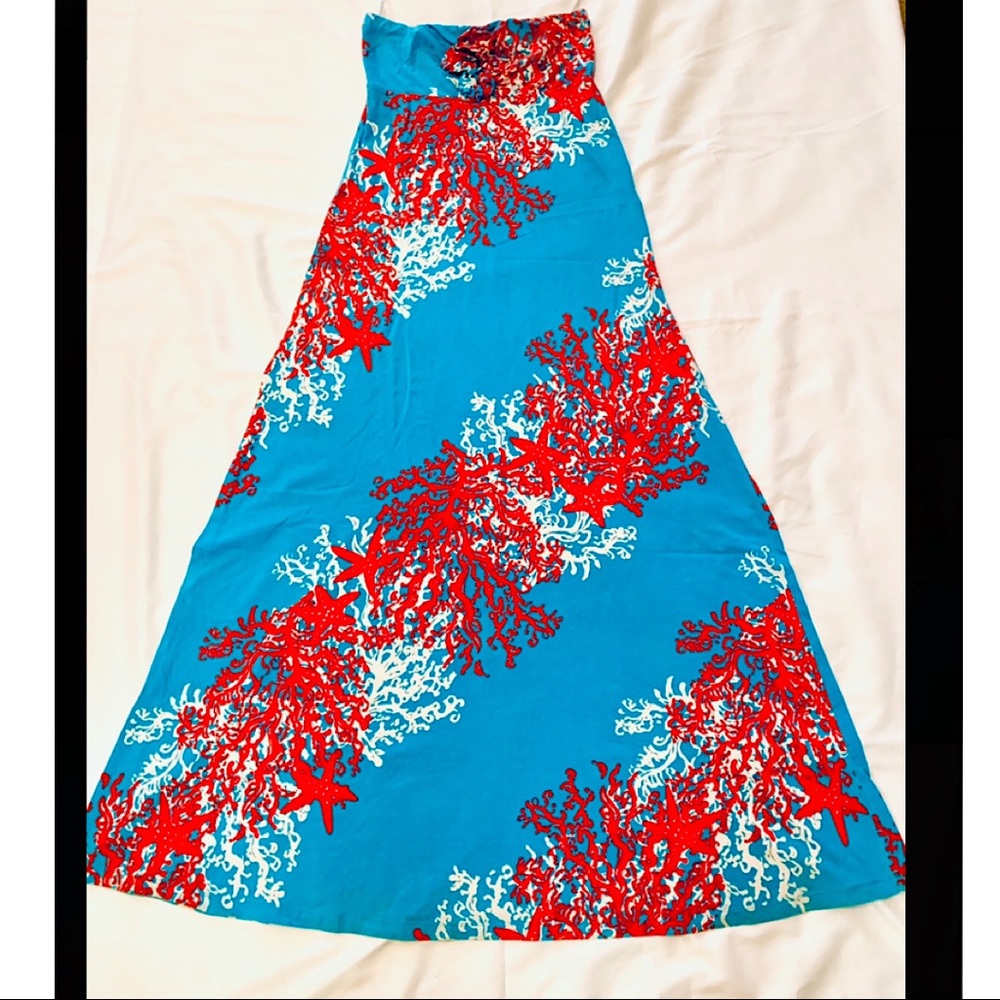 Lilly Pulitzer Coral Cascade Maxi Dress